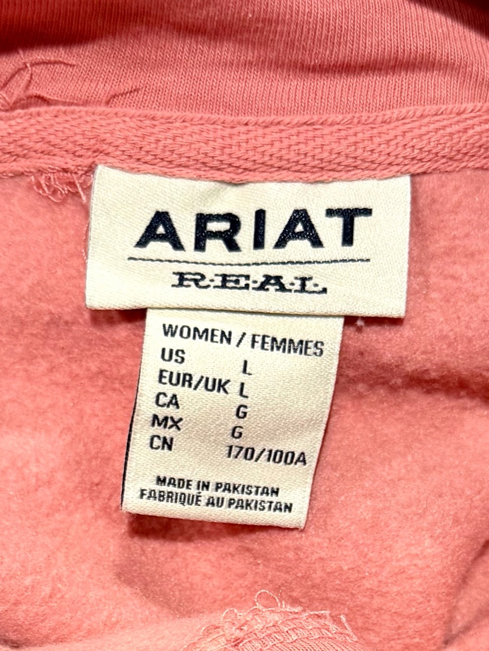 ARIAT REAL Fading Lines Rose Hoodie Sz L - Picture 6 of 16